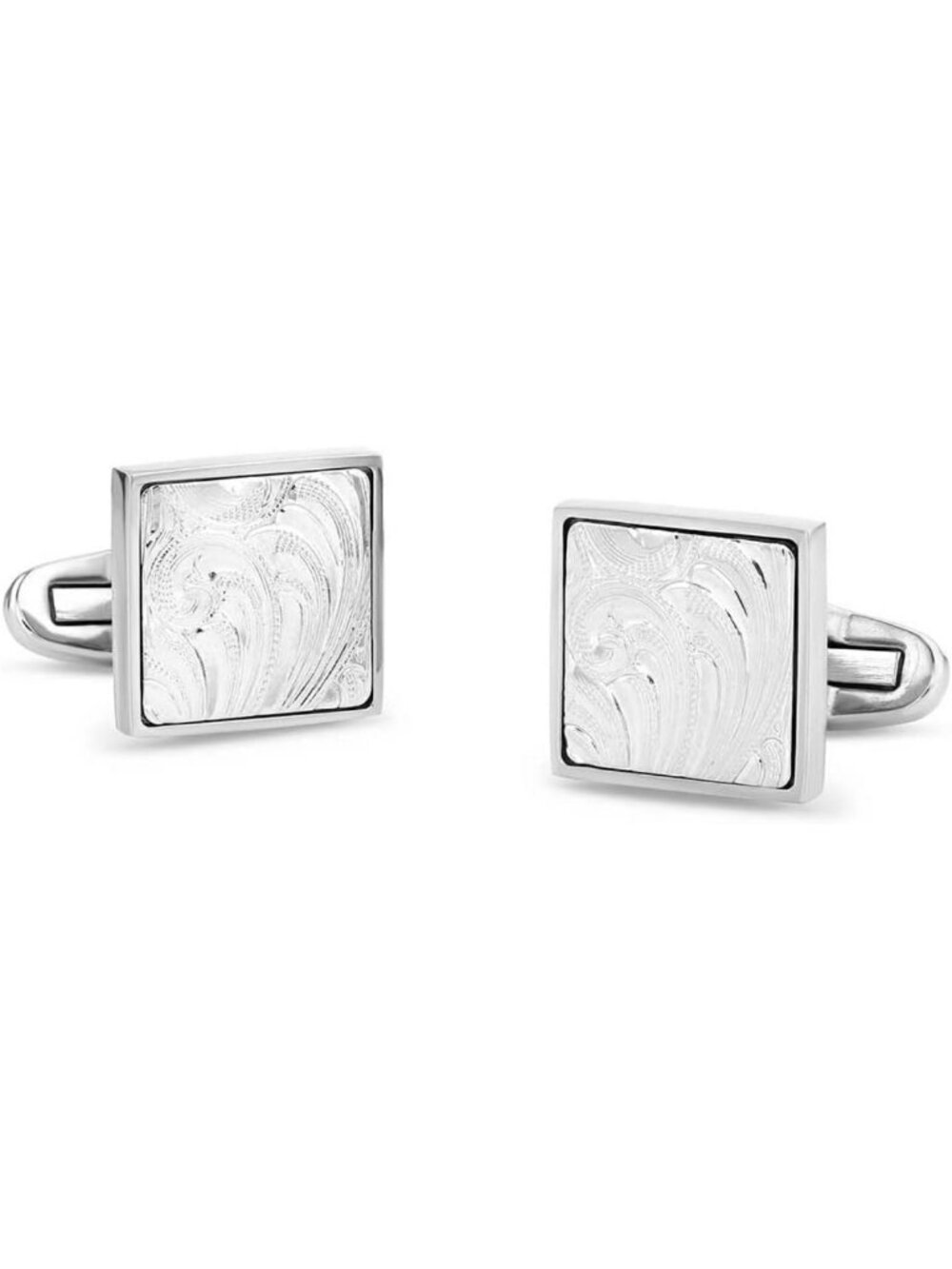 Western Lifestyle Men's Cuff Links - Stylish Silver Tone, Unique Design, Perfect